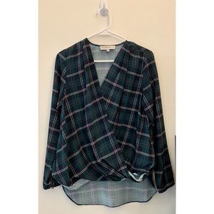 Amanda Uprichard Plaid Blouse
